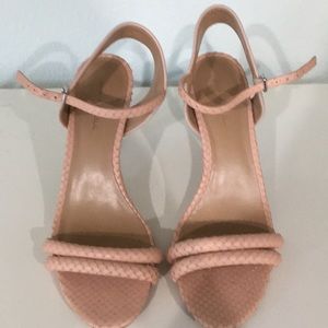 Light pink strap heels